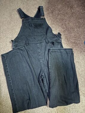 Universal Thread Black Denim Overalls with Bib